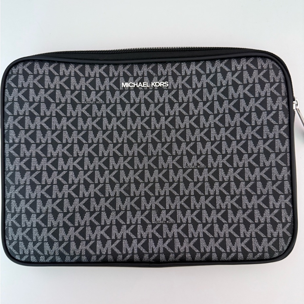 Michael Kors Monogram Black and Gray Laptop Bag